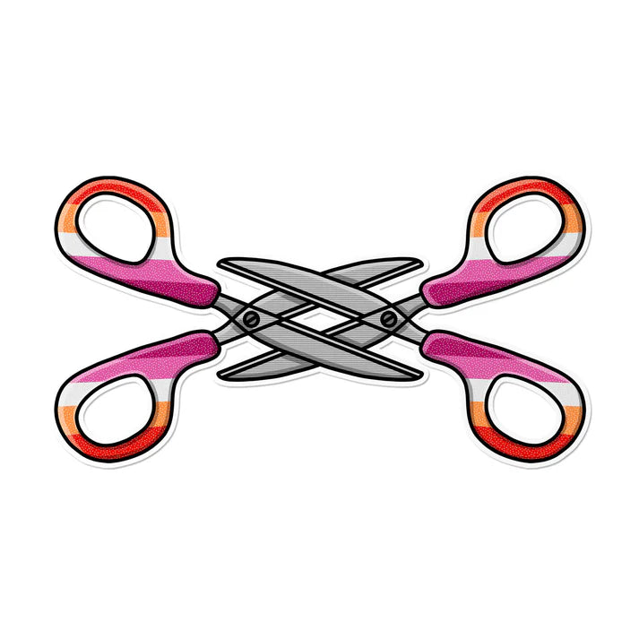 That Queer Card Co LESBIAN SCISSORS STICKER Sundries