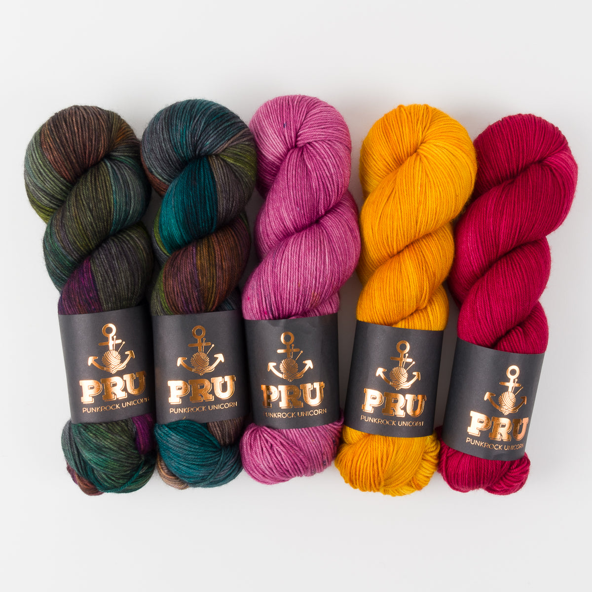 Punk Rock Unicorn STICKY SPILLS Merino wool Nylon Fingering Quick Kits