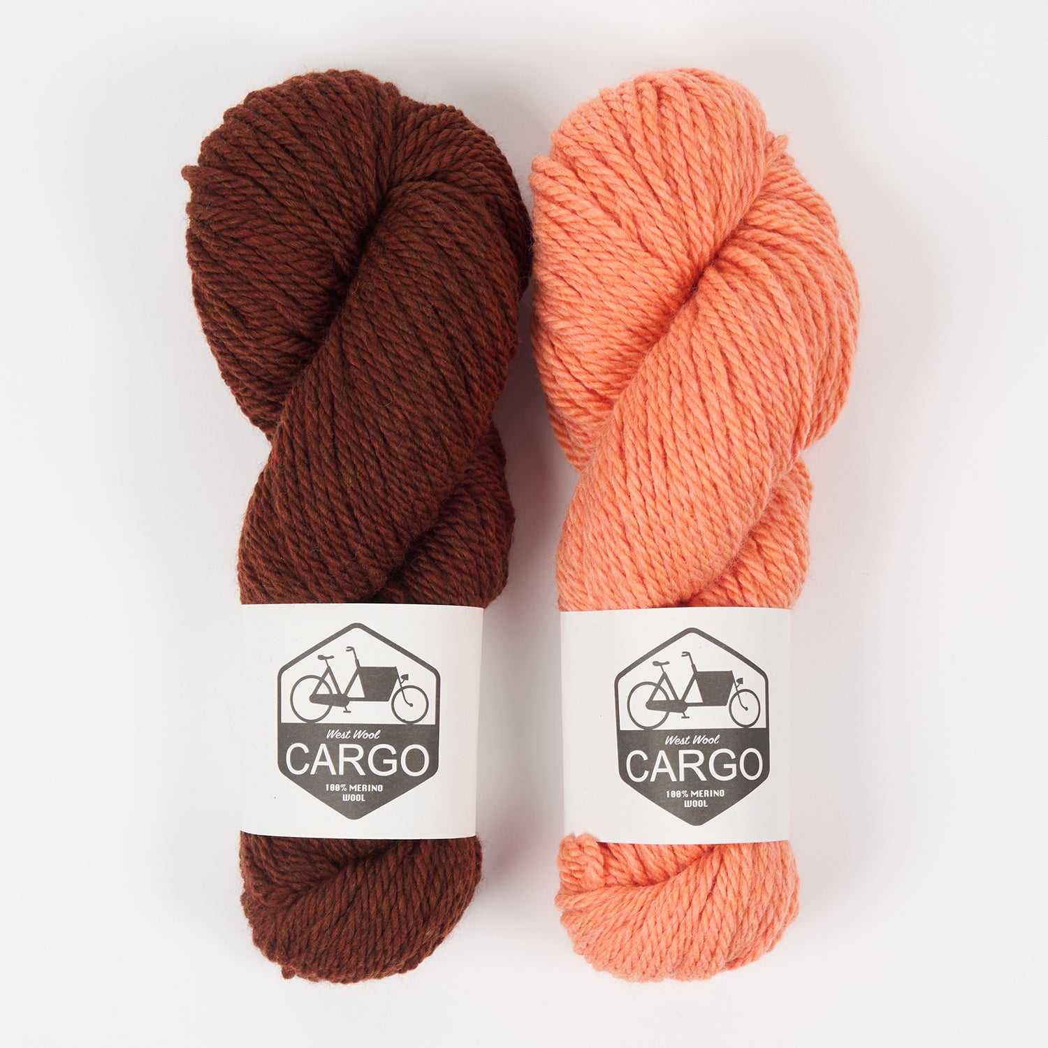 West Wool MAHOGANY GRAPEFRUIT Merino wool Chunky Quick Kits