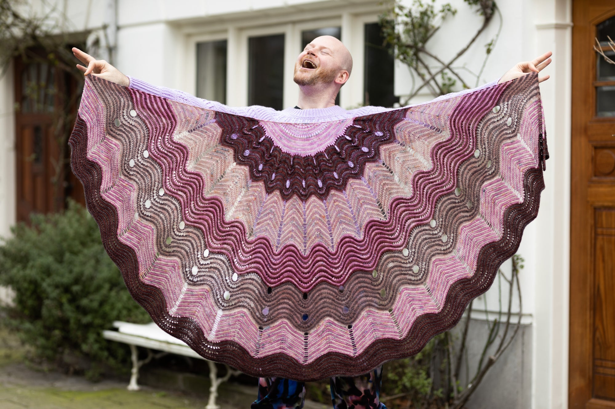 STRIATION VALLEY SHAWL PATTERN