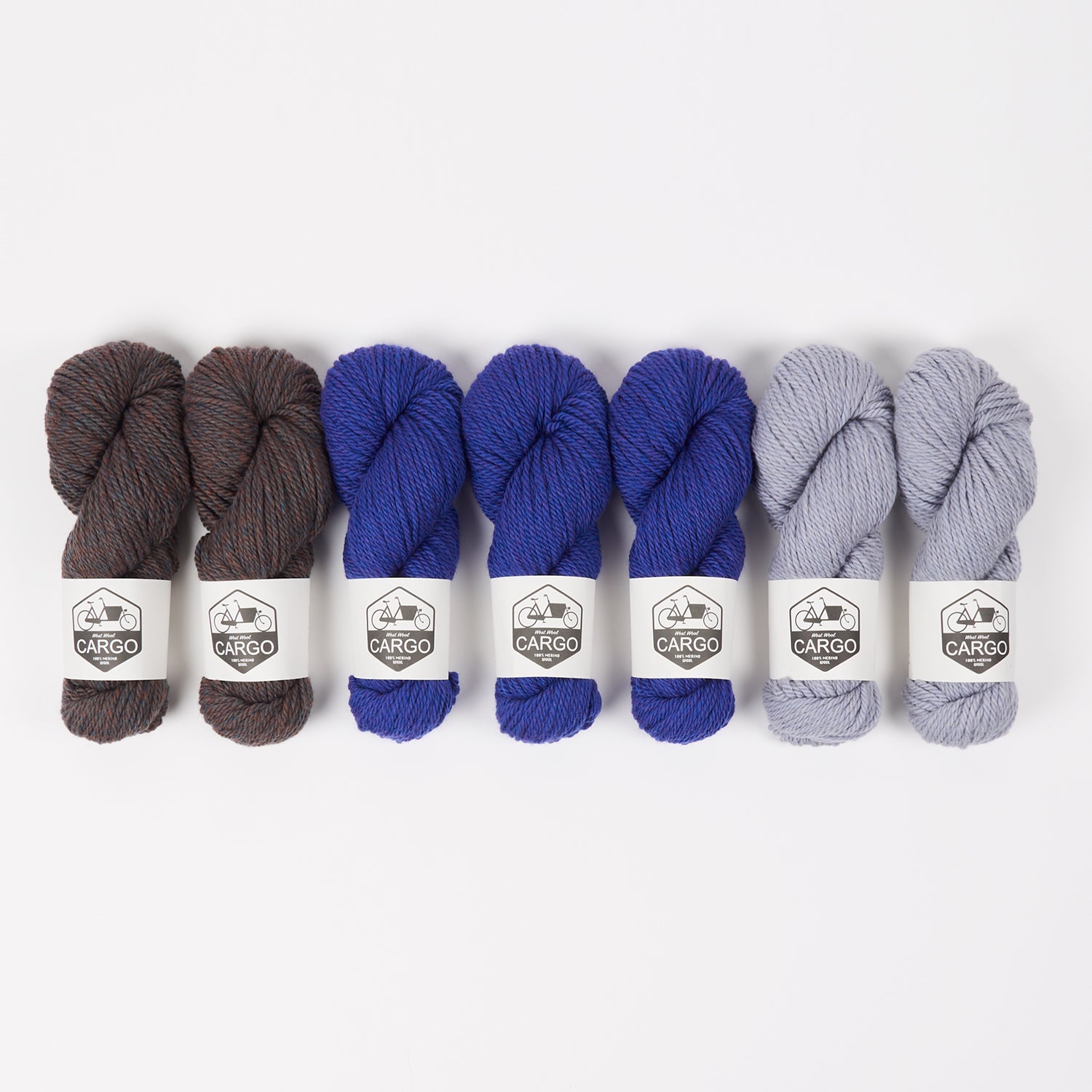 West Wool WESTKNITS KIT - COBALT FROST Merino wool Chunky grey blue Westknits Kits