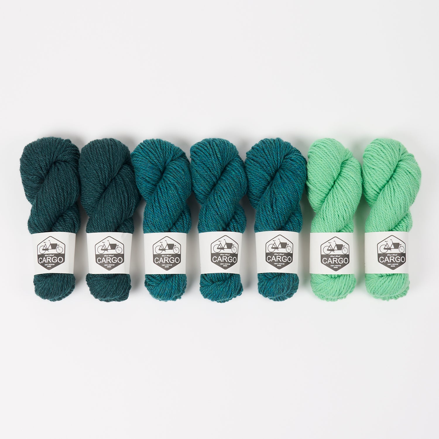 West Wool MINTY PINE Merino wool Chunky Quick Kits