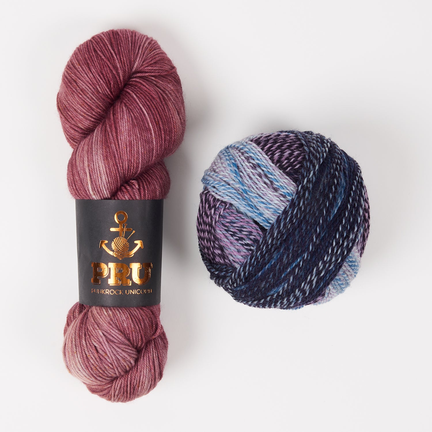 Punk Rock Unicorn WESTKNITS KIT - BOUDOIR STRIPES Merino wool Wool Nylon Fingering  Light Fingering purple blue Westknits Kits