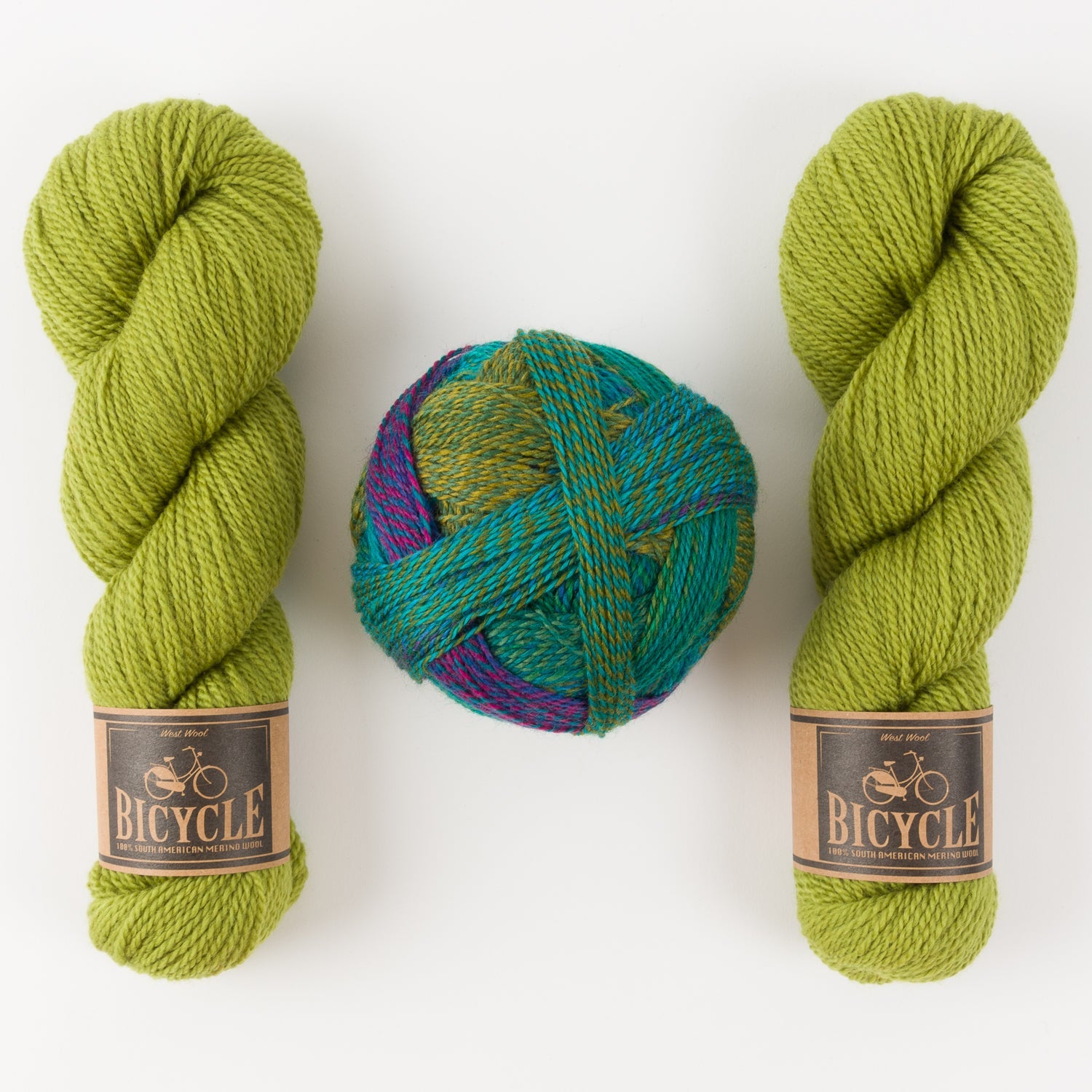 Schoppel-Wolle BIG HONEYCOMBS - AVOCADO WATER Wool Nylon Merino wool Light Fingering Fingering multicolour green Westknits Kits
