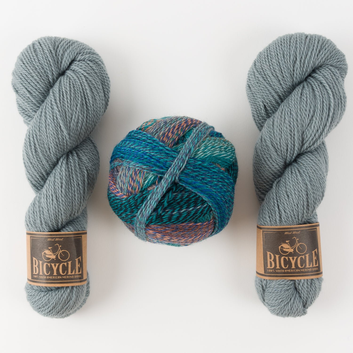 Schoppel-Wolle BLUE CAMOUFLAGE Wool Nylon Merino wool Mixed Weight Quick Kits