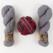 Schoppel-Wolle GREY MARS Wool Nylon Merino wool Mixed Weight Quick Kits