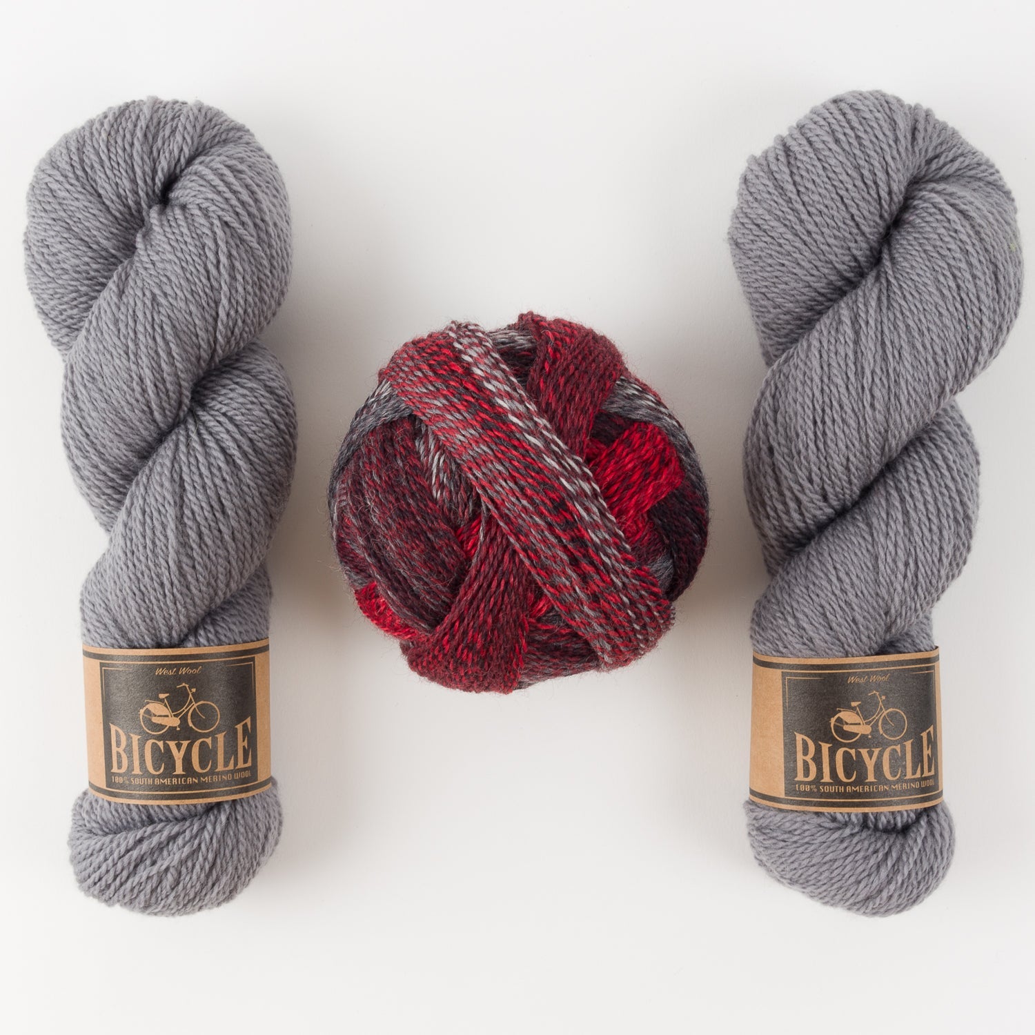 Schoppel-Wolle BIG HONEYCOMBS - GREYKJAVIK EXPERIMENT Wool Nylon Merino wool Light Fingering Fingering multicolour grey red Westknits Kits