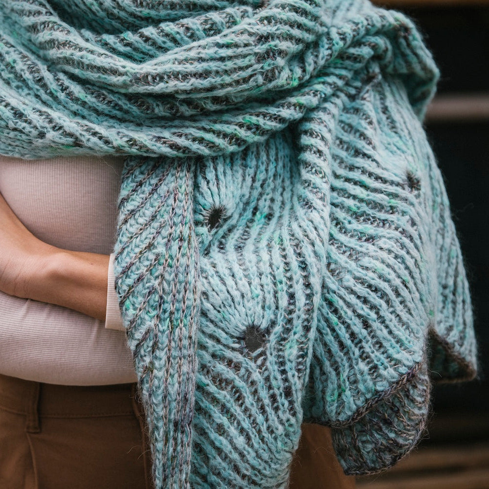 WESTKNITS SAMPLE - SURIOUSLY HOLEY WRAP