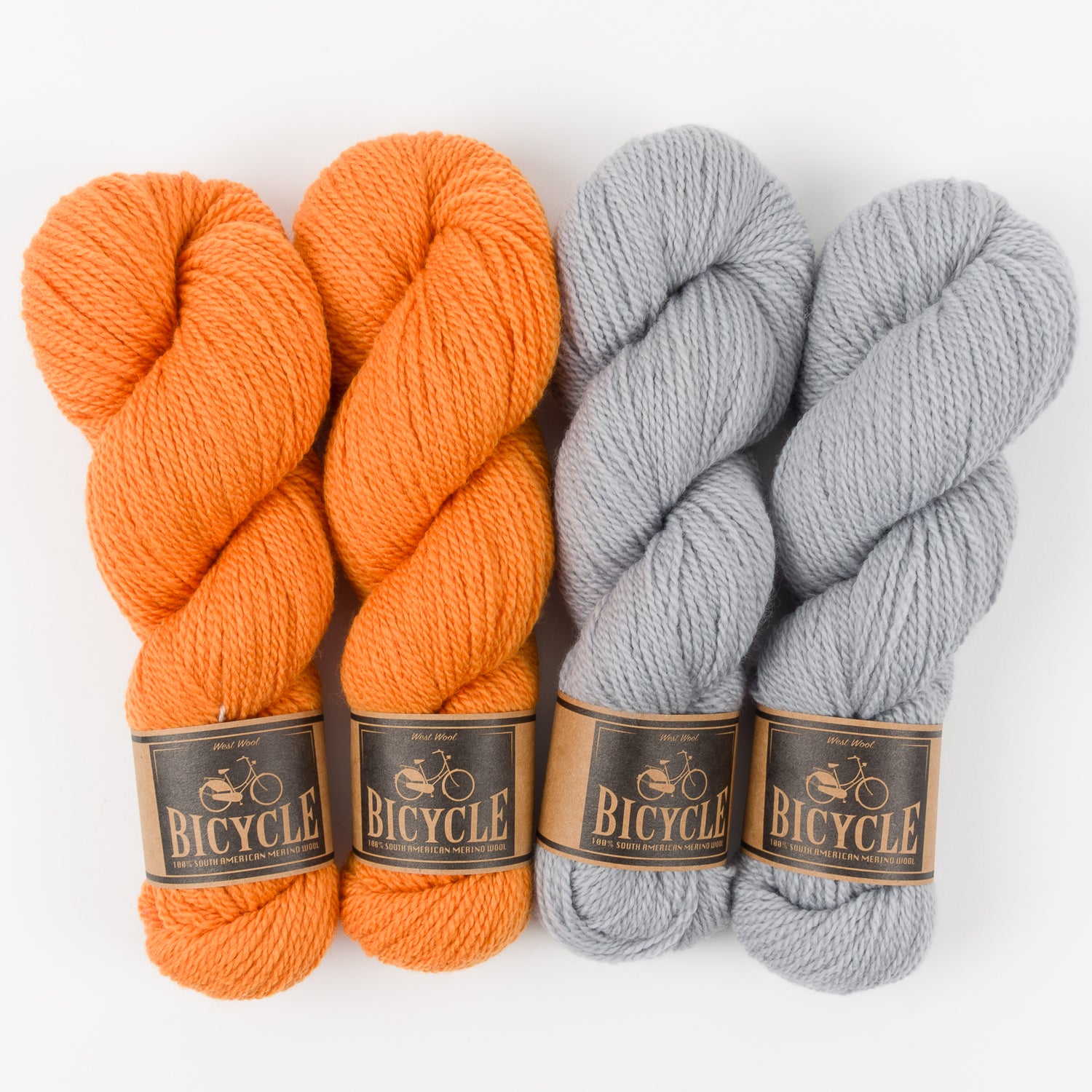 West Wool TANGERINE CLOUDS Merino wool Fingering Quick Kits