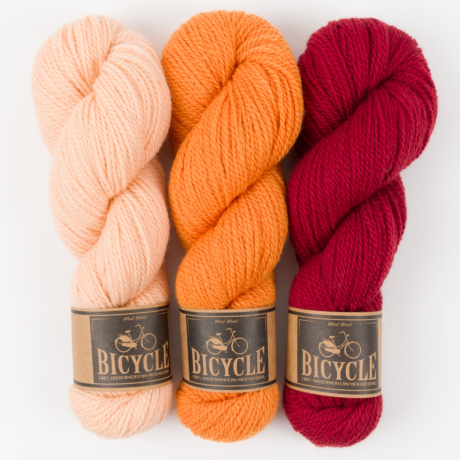 West Wool TANGERINE DELICACY Merino wool Fingering Quick Kits
