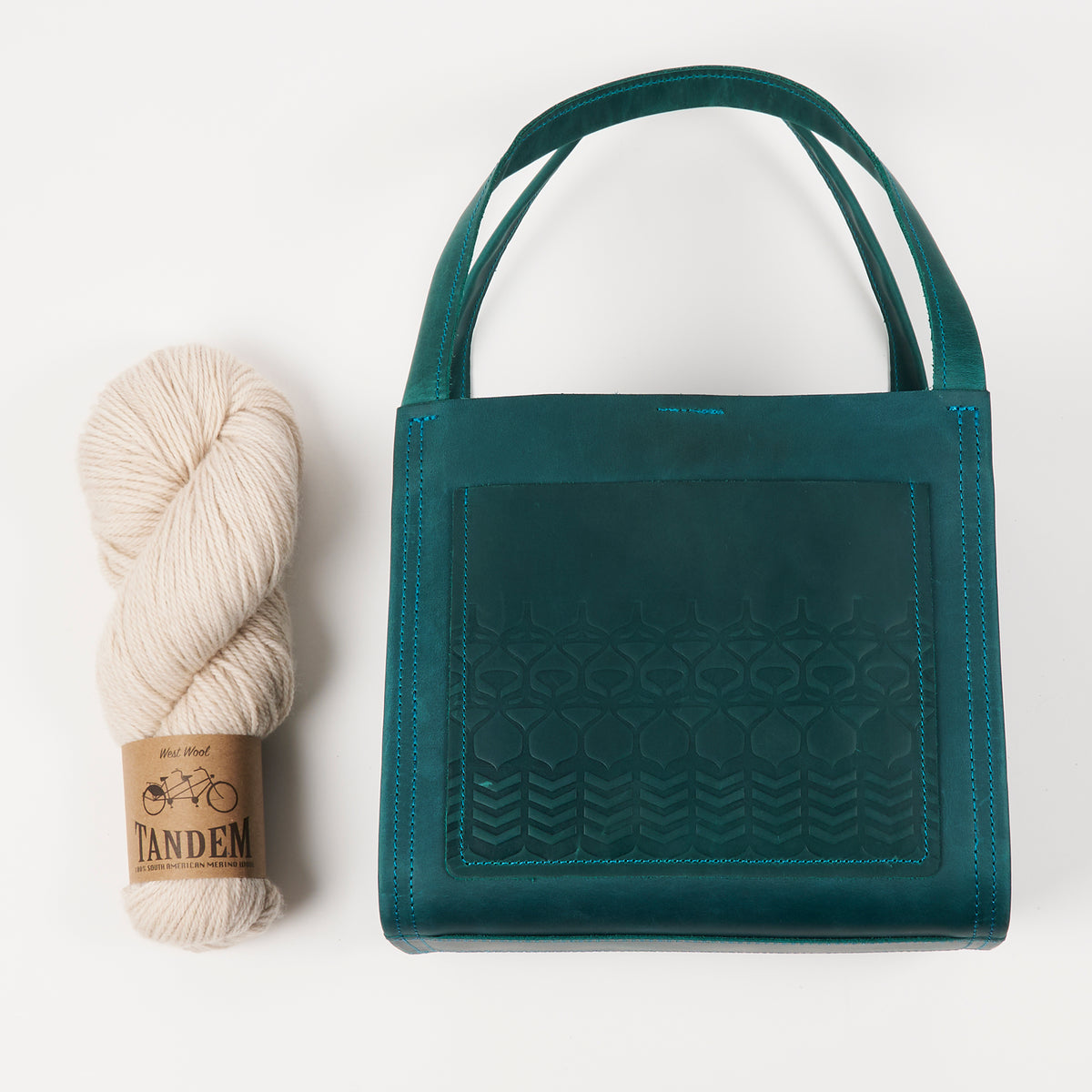 TEAL BOXY TOTE MINI