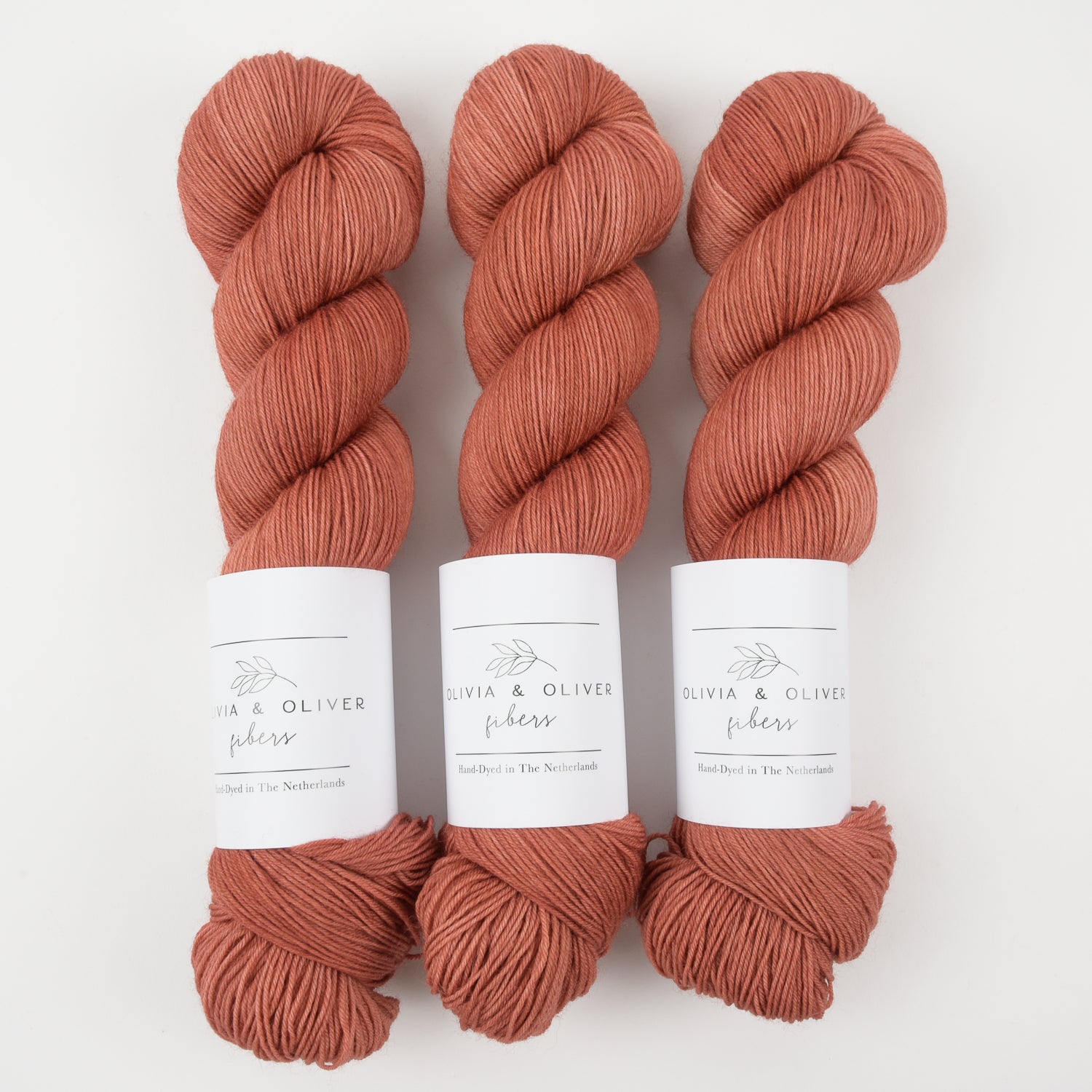Olivia & Oliver OLIVIA BFL - TERRACOTTA BFL Wool Blue Faced Leicester Fingering brown Yarn