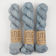Life in The Long Grass LITLG SINGLES - THAW Merino wool Fingering blue Yarn