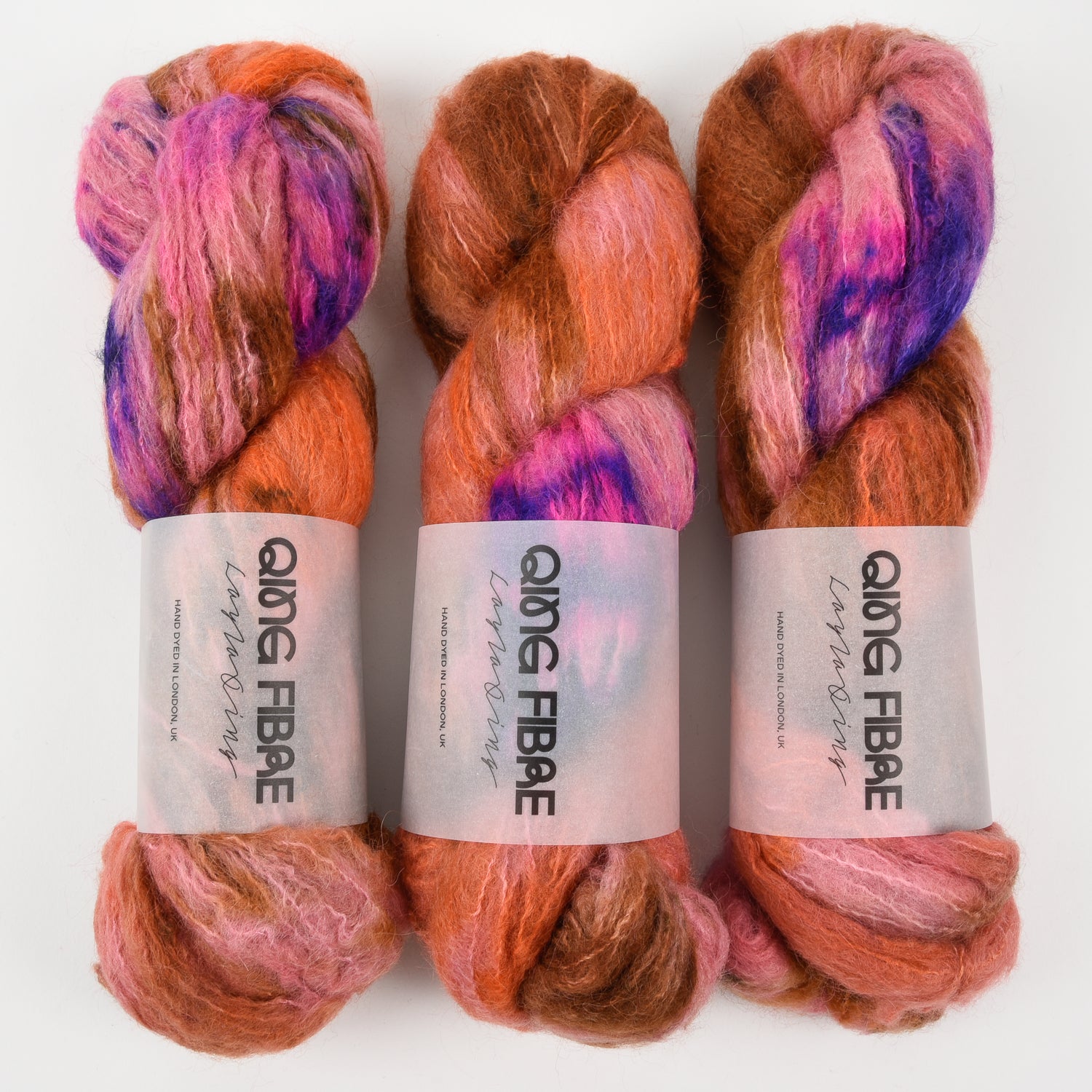 Qing Fibre MELTED BABY SURI - TOFFEE APPLE Alpaca Merino wool Silk brown Yarn