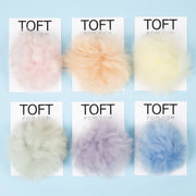 Toft ALPACA POM POMS - PASTEL coral purple yellow blue green pink Sundries