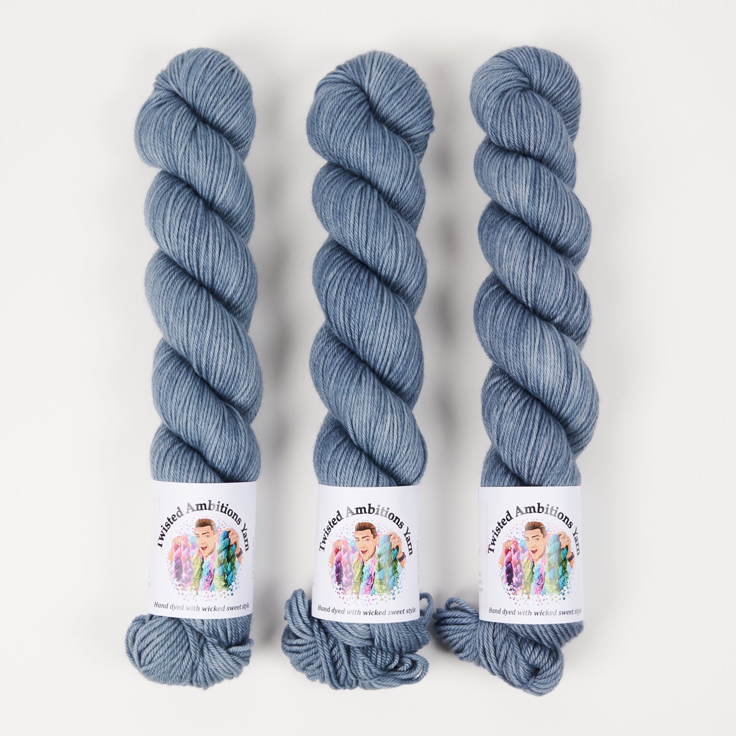 Twisted Ambitions WICKED DK - LEAD Merino wool DK blue Yarn