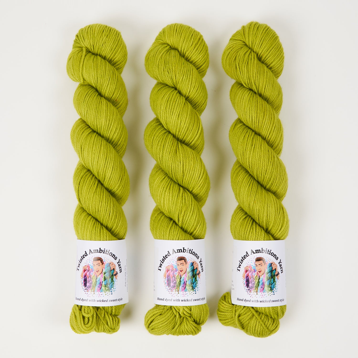 Twisted Ambitions WICKED DK - LEMONGRASS Merino wool DK Yarn