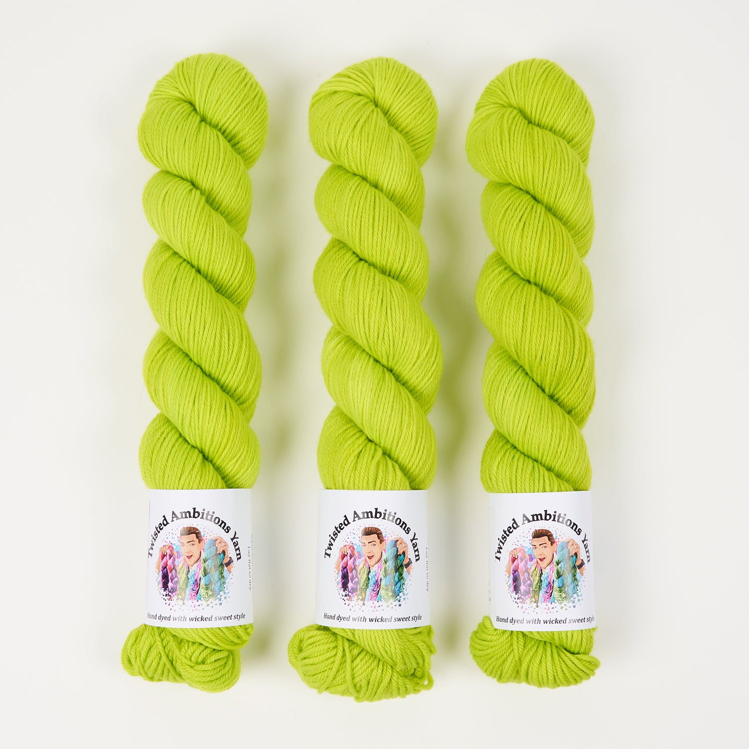 Twisted Ambitions WICKED DK - LIMETREUSE Merino wool DK Yarn