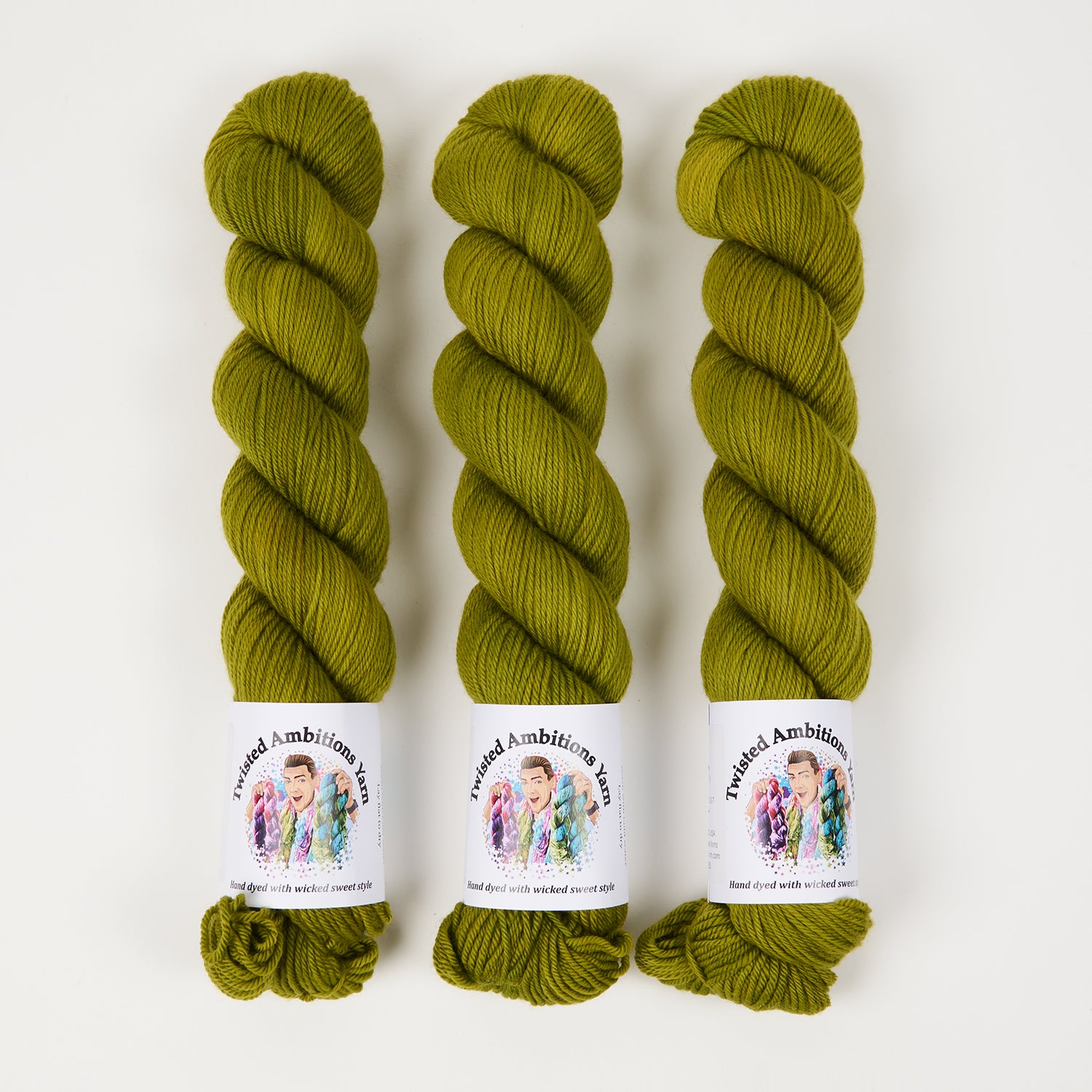Twisted Ambitions WICKED DK - PEAR Merino wool DK Yarn