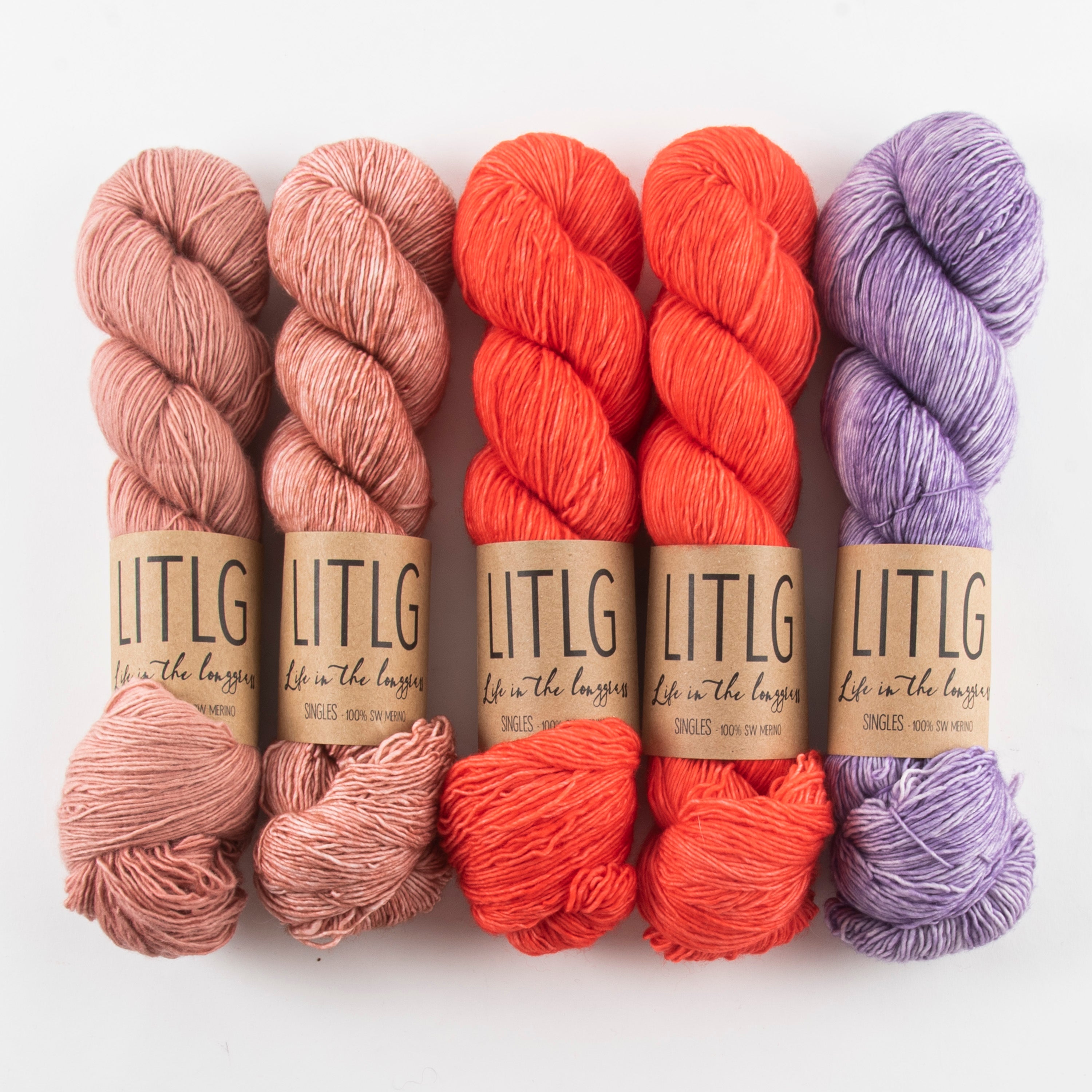 Life in The Long Grass ANTIQUE CORAL Merino wool Fingering Quick Kits