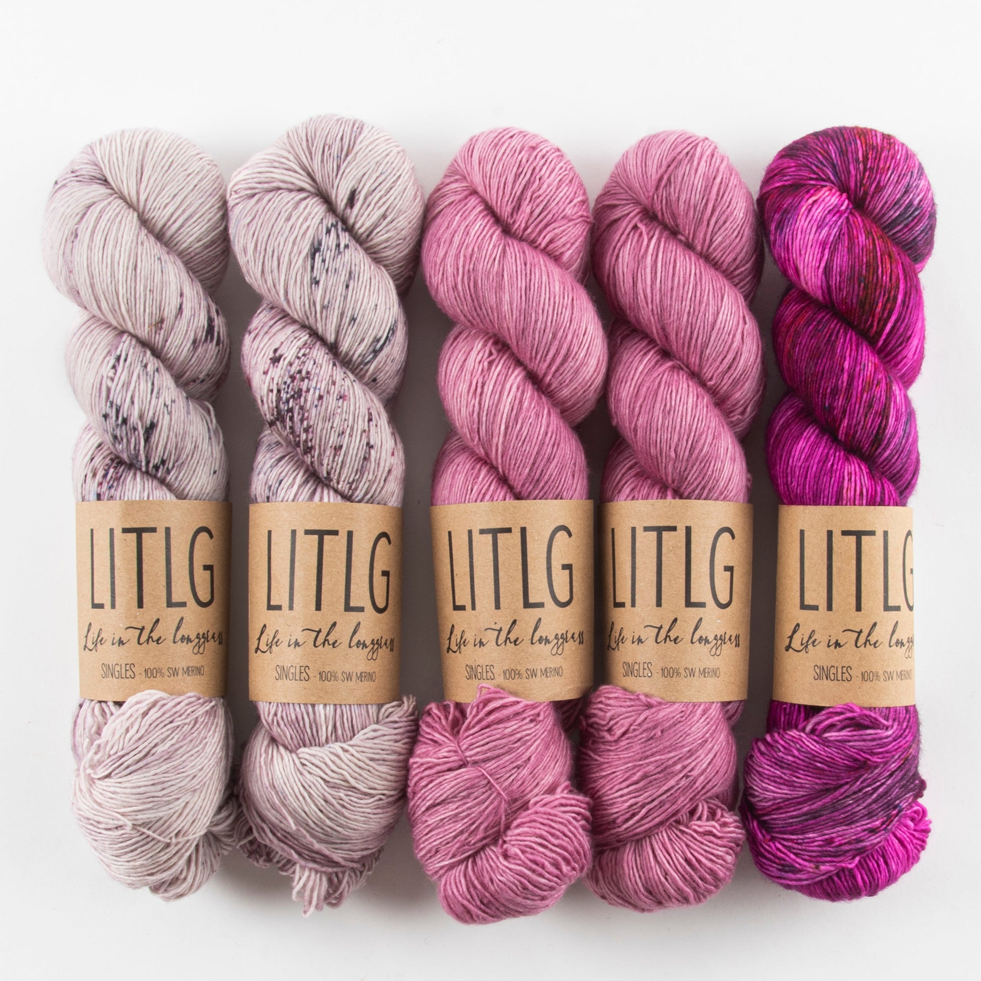 Life in The Long Grass WILD ROSE Merino wool Fingering Quick Kits