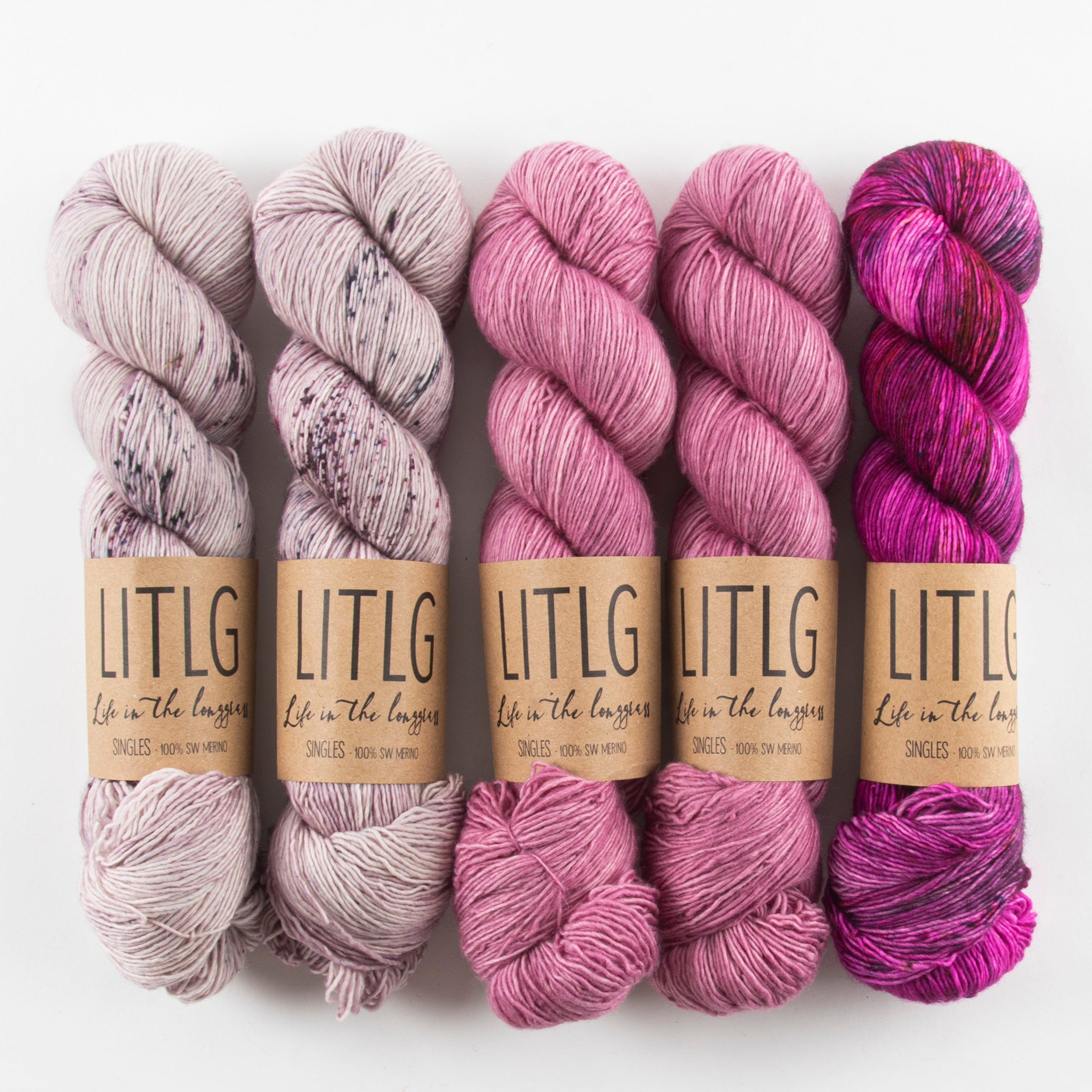 Life in The Long Grass WILD ROSE Merino wool Fingering Quick Kits