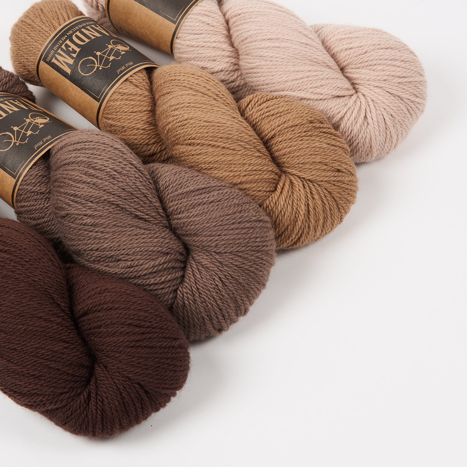 West Wool WESTKNITS KIT - SANDY MOCHA Merino wool DK brown beige Westknits Kits