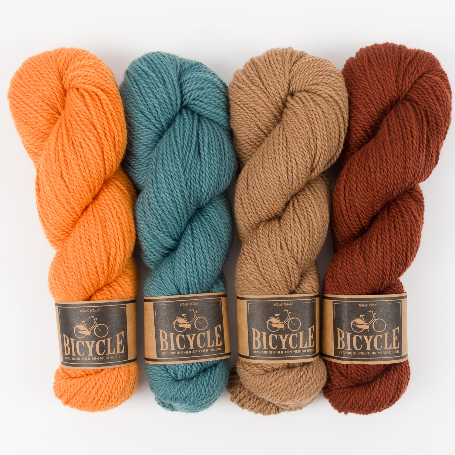 West Wool TANGERINE NUT Merino wool Fingering Quick Kits