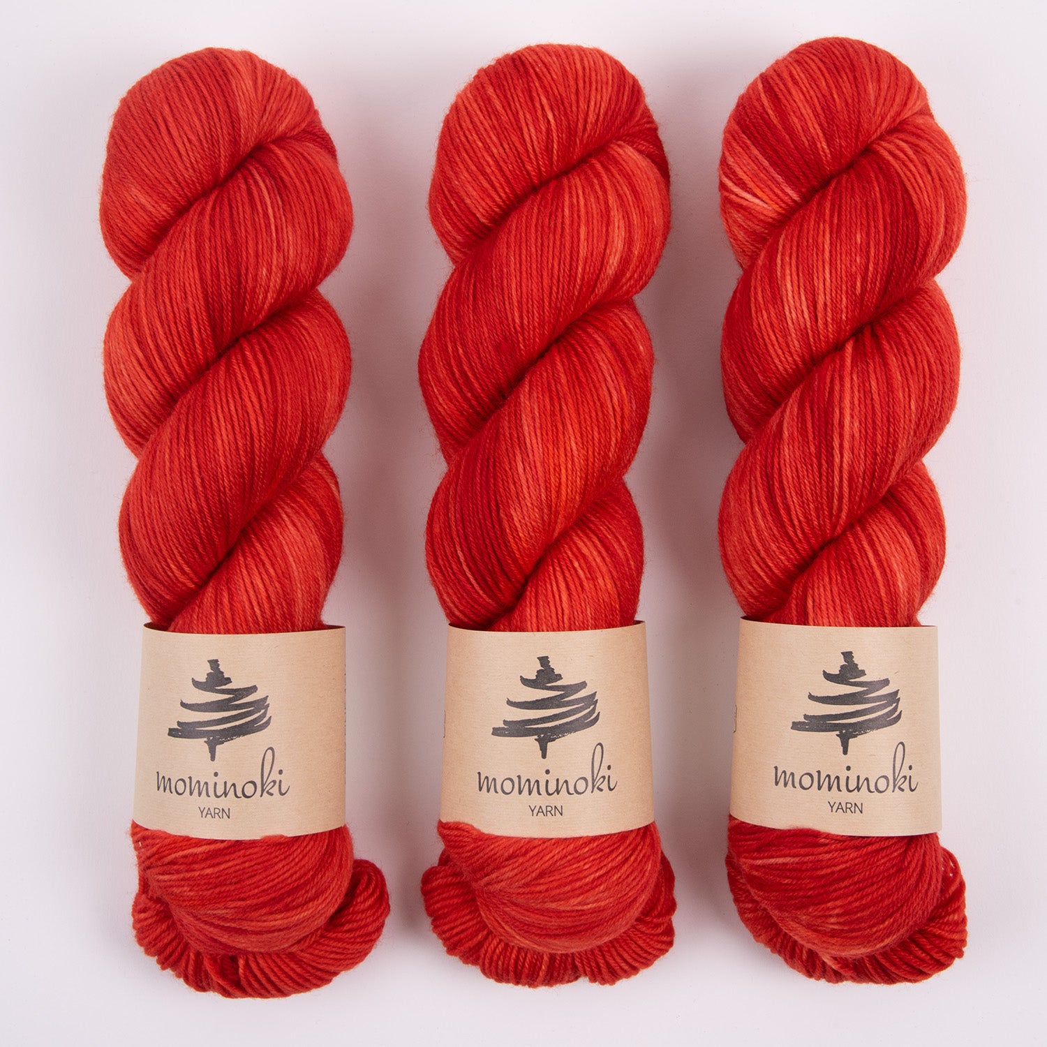 Mominoki Yarn SOCK FINE 4PLY - TAROCCO Polyamide Merino wool Fingering red Yarn