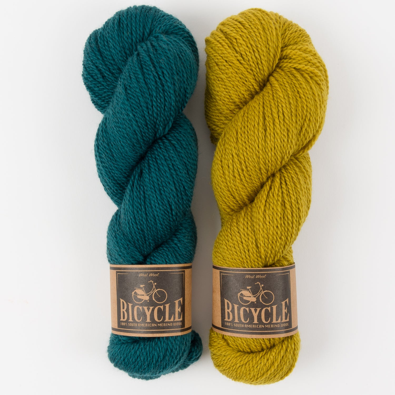 West Wool BILLOWING BRIOCHE HAT - TEAL DIJON Merino wool Fingering turquoise yellow Westknits Kits