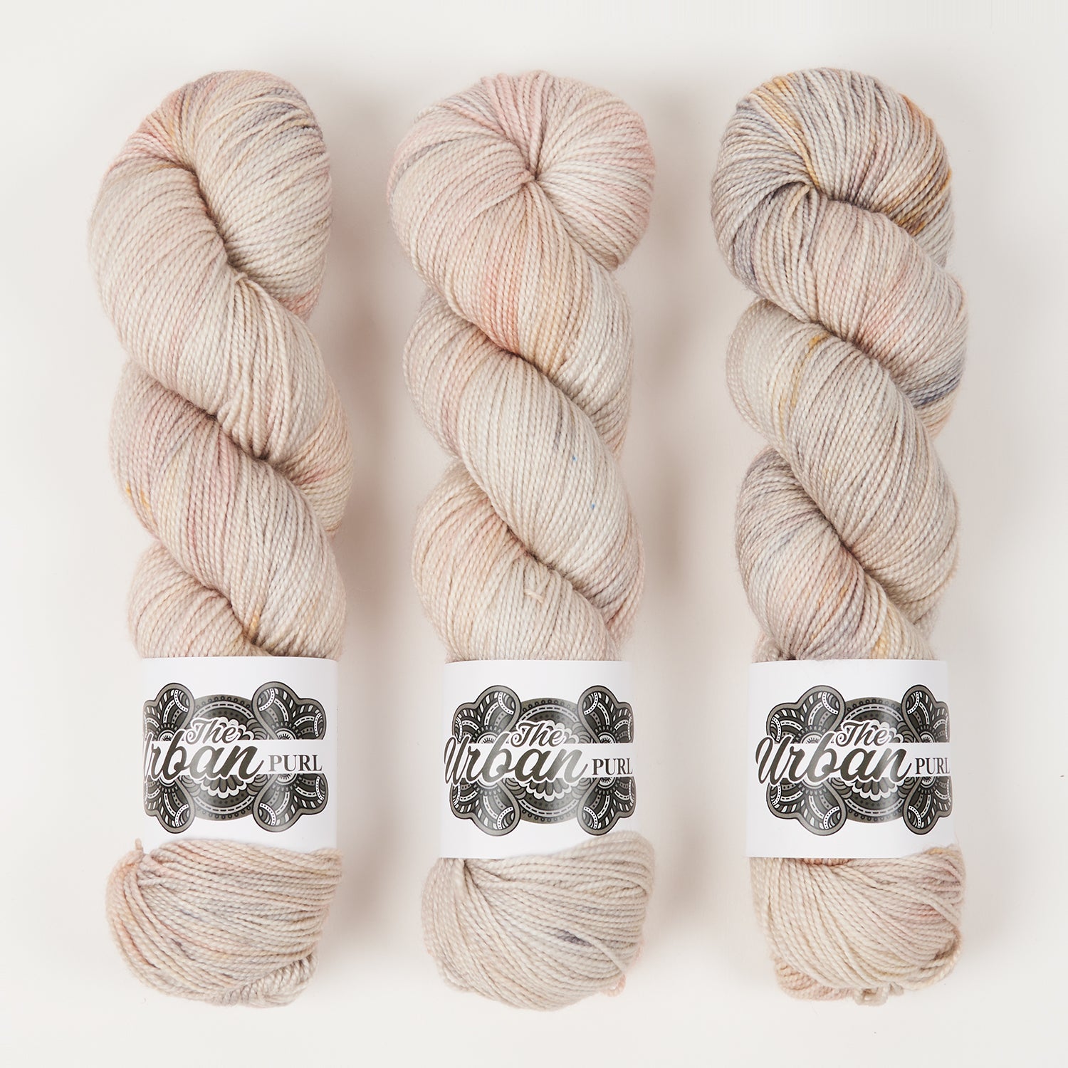 The Urban Purl LUX HI TWIST - MOTHER OF PURL Merino wool Silk Fingering pink Yarn