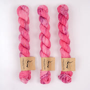 Dark Omen Yarn MERINO SOCK MINI - THORN Merino wool Nylon Fingering pink Yarn