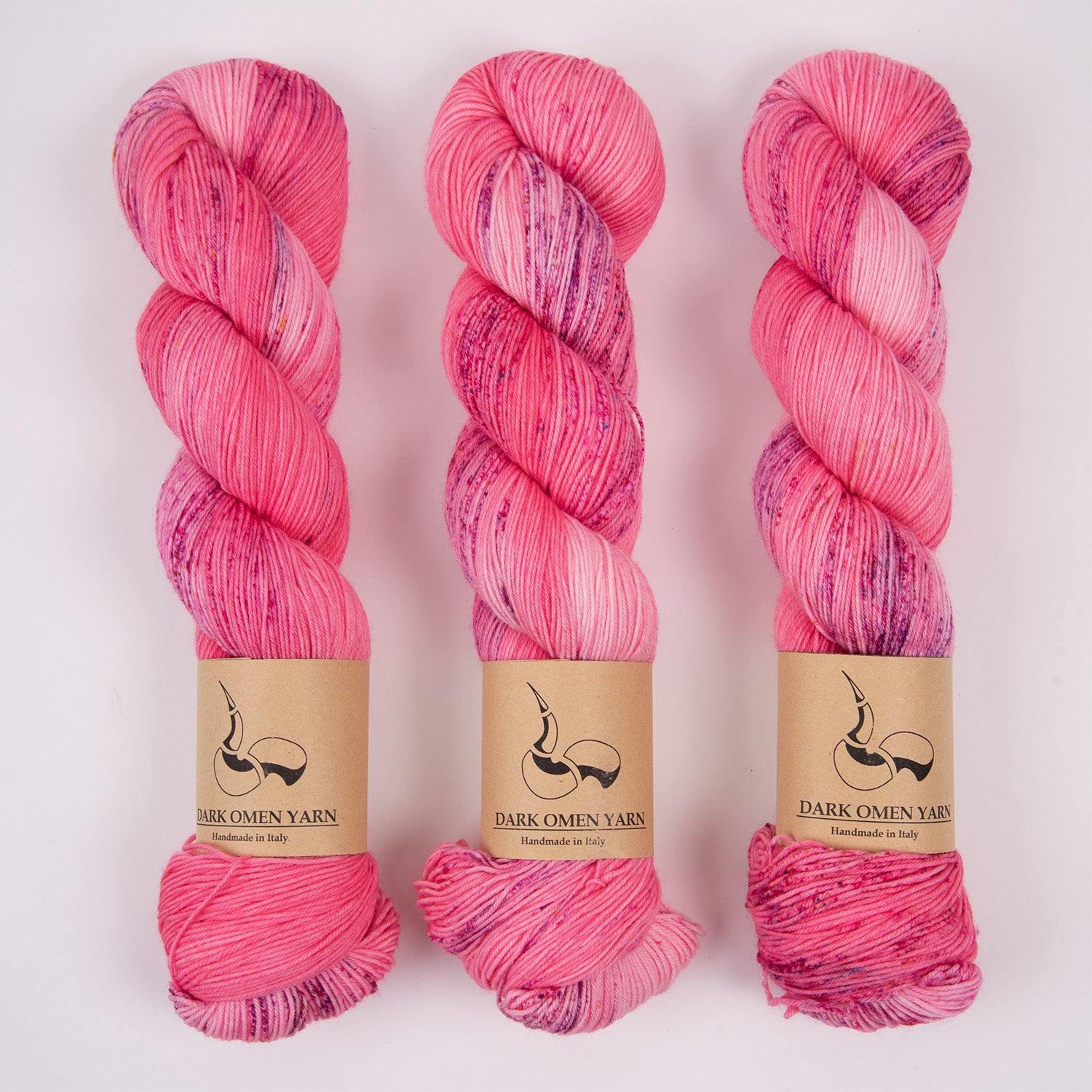 Dark Omen Yarn MERINO SOCK - THORN Merino wool Nylon Fingering pink Yarn