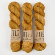 Life in The Long Grass LITLG SINGLES - TOFFEE Merino wool Fingering yellow Yarn