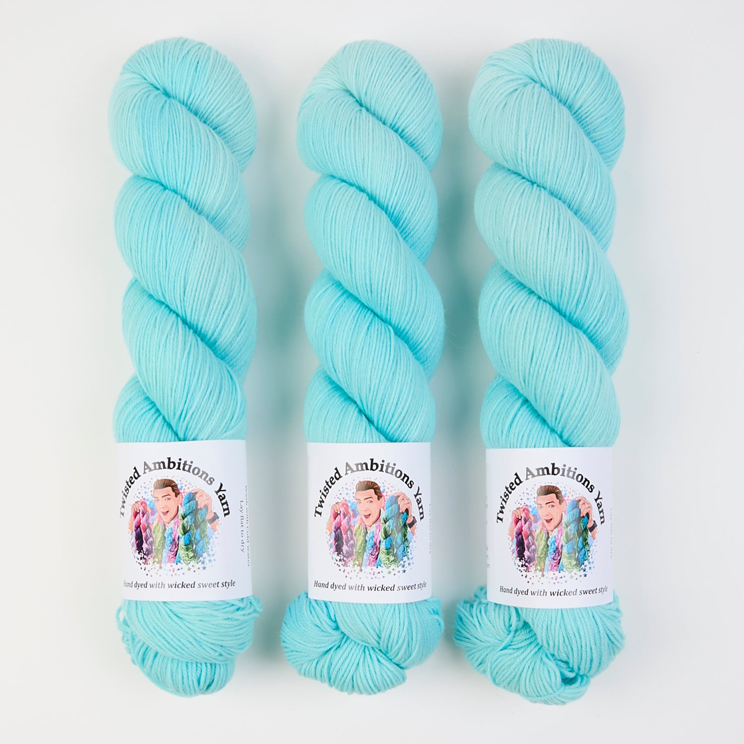 Twisted Ambitions SWEET SOCK - ARCTIC Merino wool Nylon Fingering blue Yarn