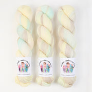 Twisted Ambitions SWEET SOCK - BEACH WALK Merino wool Nylon Fingering yellow Yarn