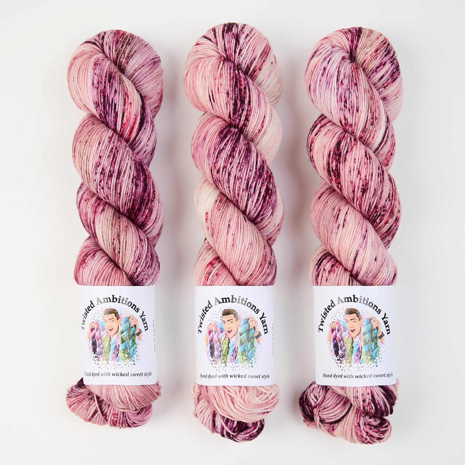 Twisted Ambitions SWEET SOCK - COMFORT Merino wool Nylon Fingering pink Yarn