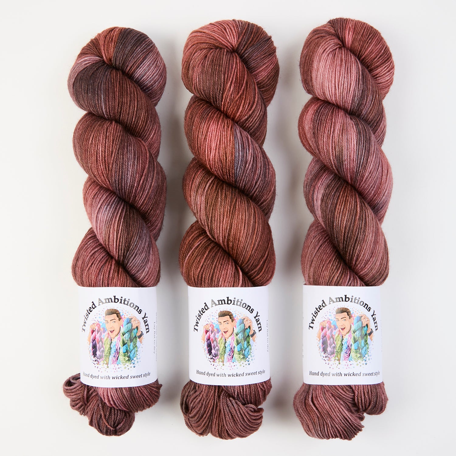 Twisted Ambitions SWEET SOCK - DRIFTWOOD Merino wool Nylon Fingering brown Yarn