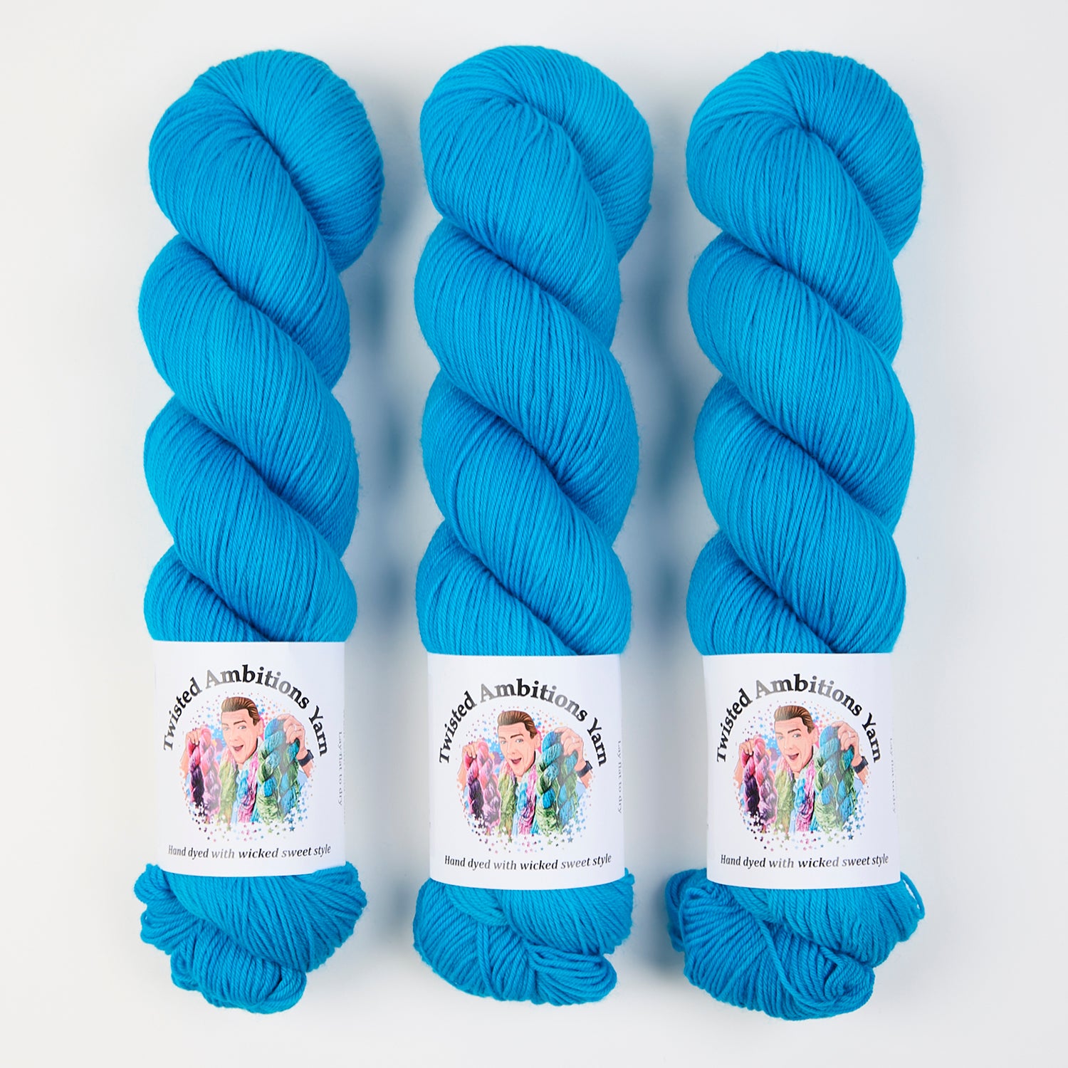 Twisted Ambitions SWEET SOCK - EUPHORIC Merino wool Nylon Fingering blue Yarn