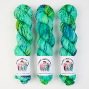 Twisted Ambitions SWEET SOCK - SATISFY MY SOUL Merino wool Nylon Fingering green turquoise Yarn