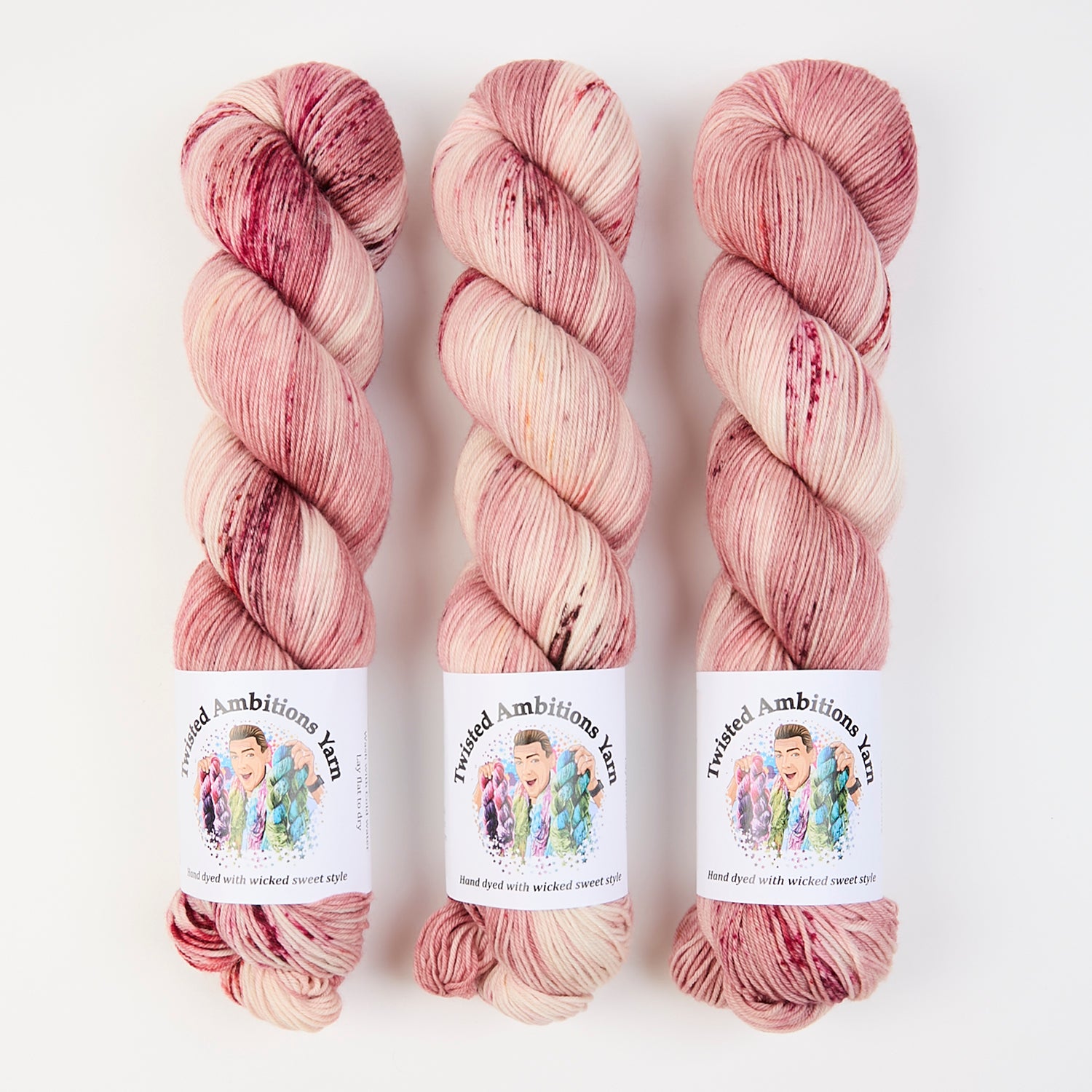 Twisted Ambitions SWEET SOCK - SIERRA Merino wool Nylon Fingering pink Yarn