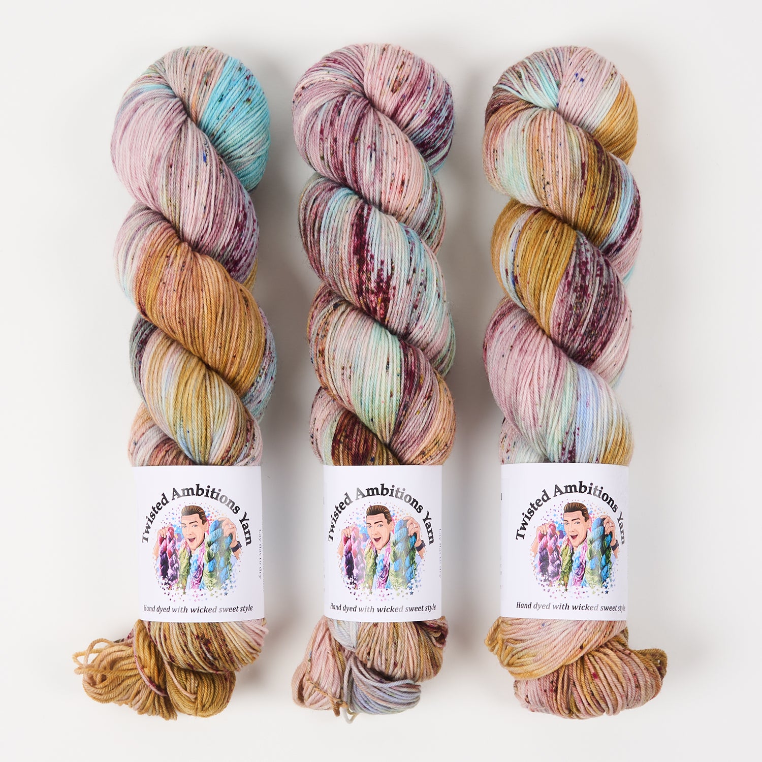 Twisted Ambitions SWEET SOCK - FOOL FOR YOU Merino wool Nylon Fingering multicolour Yarn