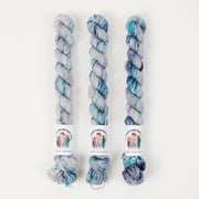 Twisted Ambitions SWEET SOCK MINI - BLIZZARD Merino wool Nylon Fingering blue Yarn