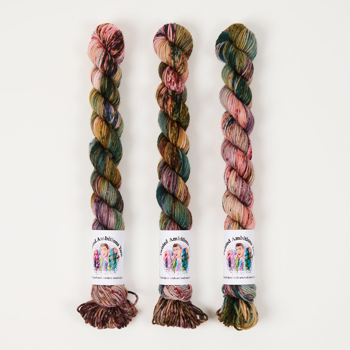 Twisted Ambitions SWEET SOCK MINI - BRAVE Merino wool Nylon Fingering multicolour Yarn