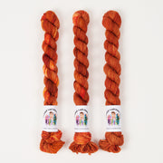 Twisted Ambitions SWEET SOCK MINI - BURN Merino wool Nylon Fingering red orange Yarn