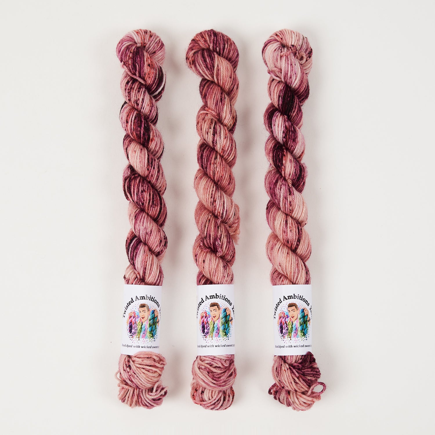 Twisted Ambitions SWEET SOCK MINI - COMFORT Merino wool Nylon Fingering pink Yarn
