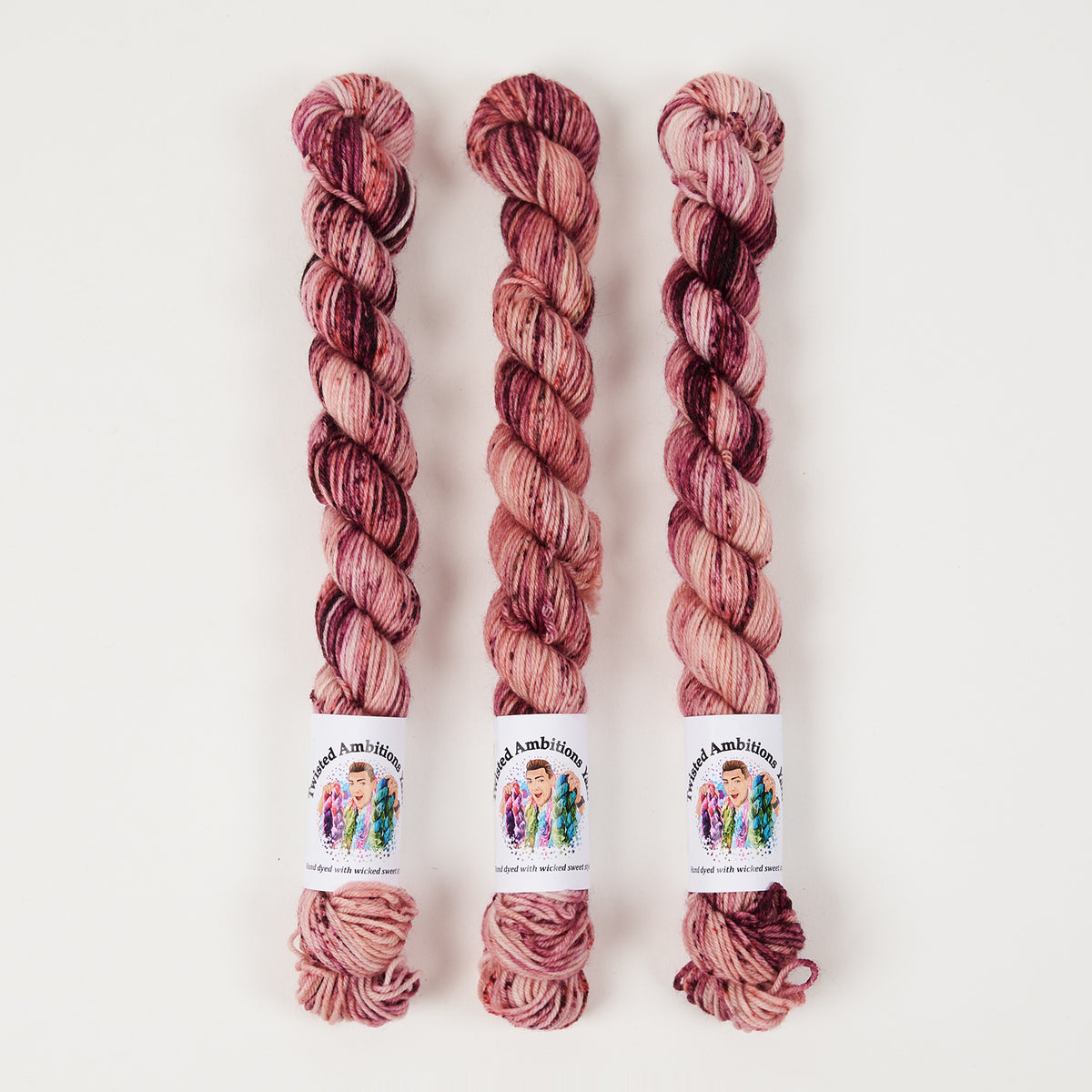 Twisted Ambitions SWEET SOCK MINI - COMFORT Merino wool Nylon Fingering pink Yarn