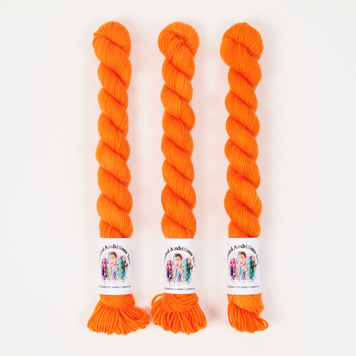 Twisted Ambitions SWEET SOCK MINI - CRUSH Merino wool Nylon Fingering orange Yarn
