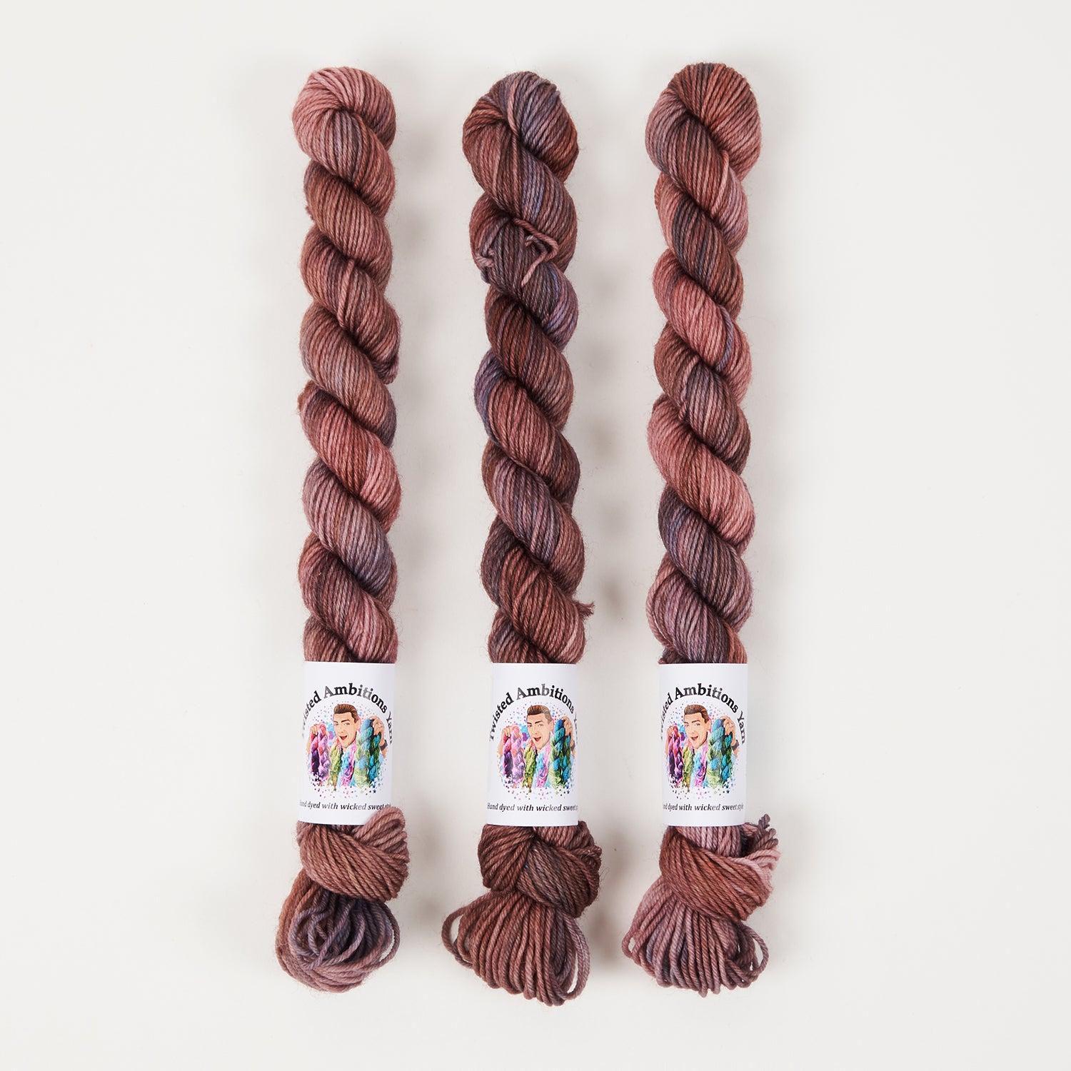 Twisted Ambitions SWEET SOCK MINI - DRIFTWOOD Merino wool Nylon Fingering brown Yarn