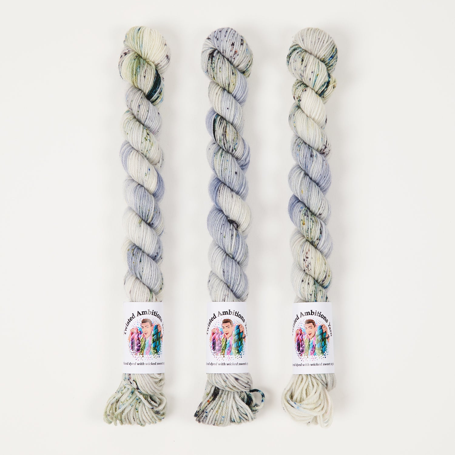 Twisted Ambitions SWEET SOCK MINI - DROPS OF JUPITER Merino wool Nylon Fingering cream blue Yarn